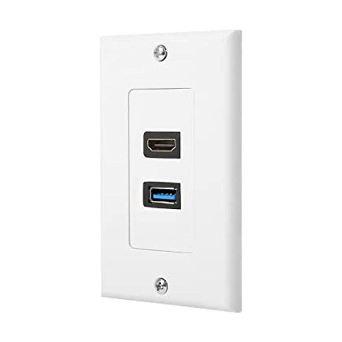 Placa de pared HDMI y USB 3.0