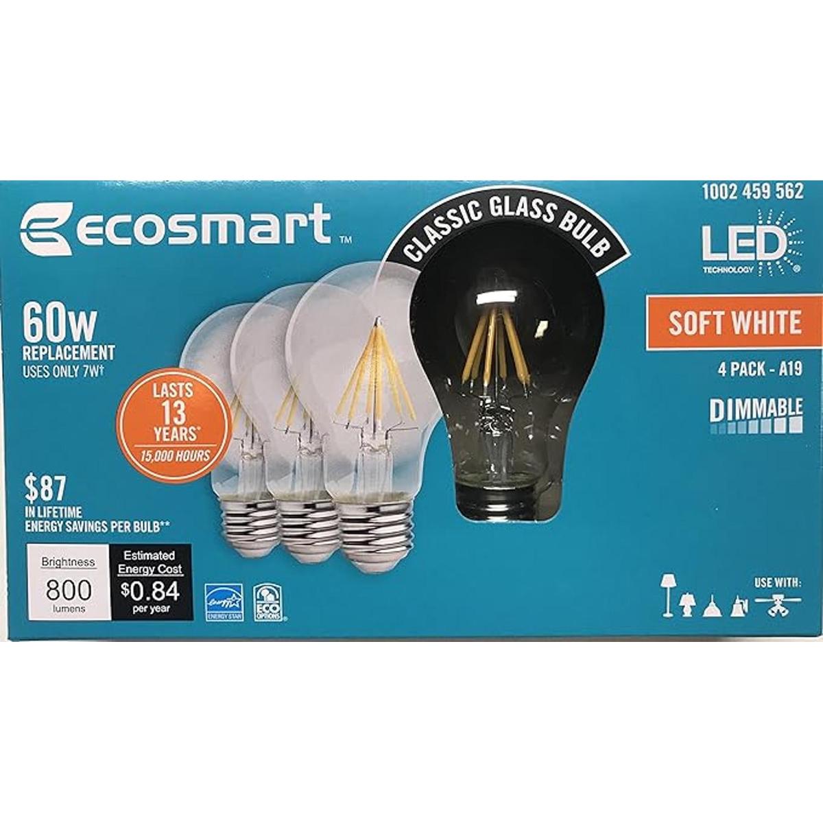 Ecosmart 60 W LED blanco suave vintage