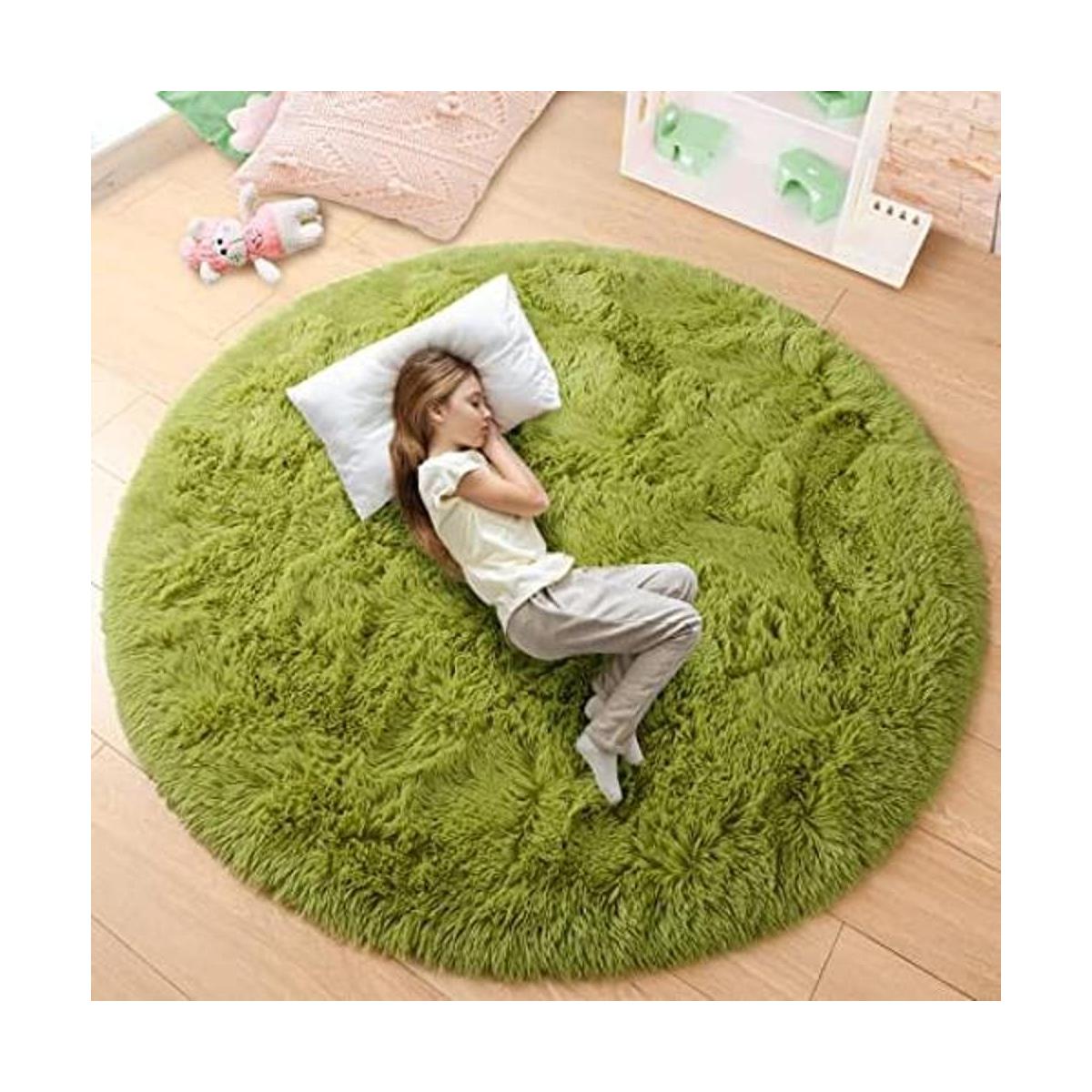 Alfombra redonda y esponjosa para niños