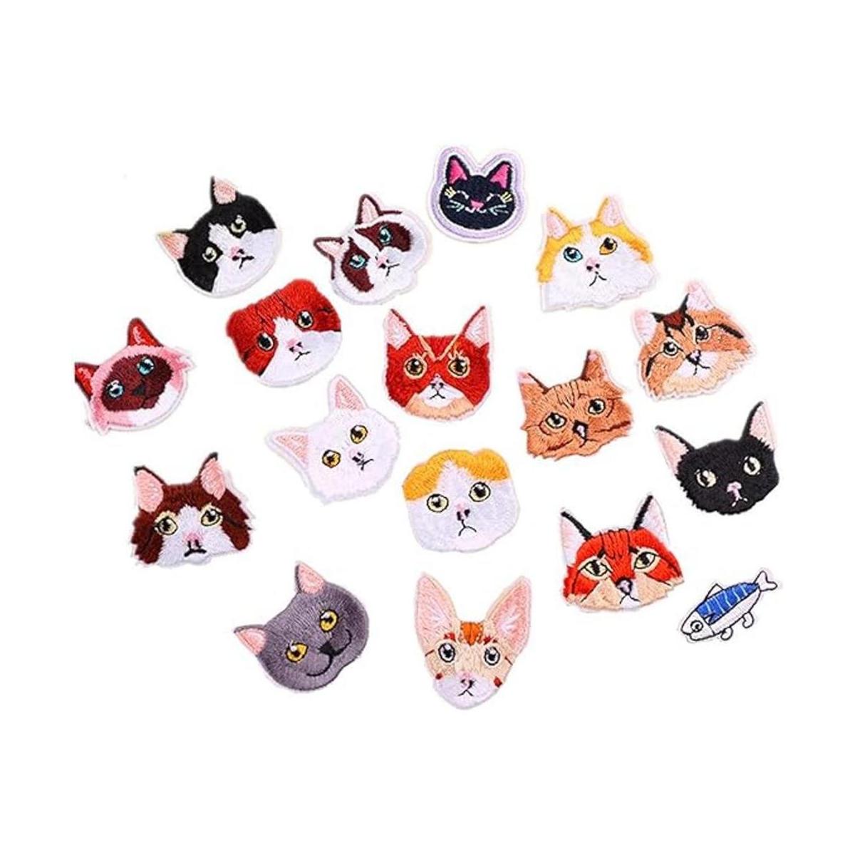 parches bordados de gatos
