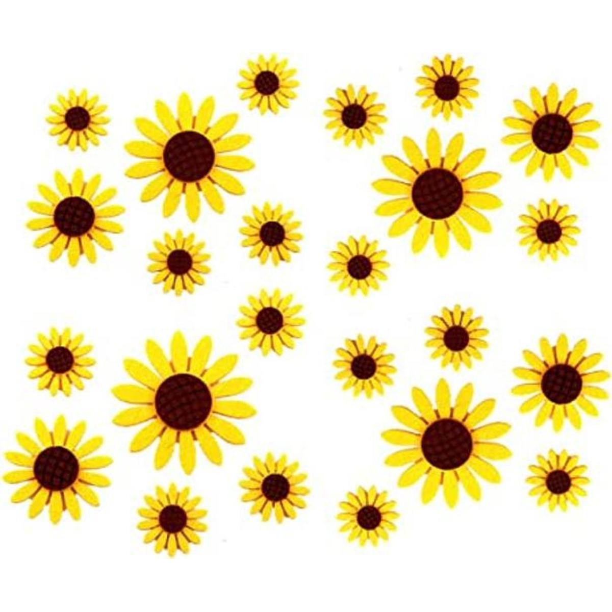 Fieltro de girasoles para manualidades