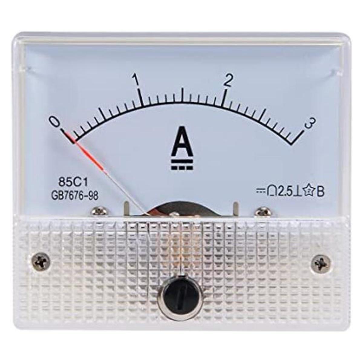 Medidor de panel de corriente analógica DC 03A 85C1