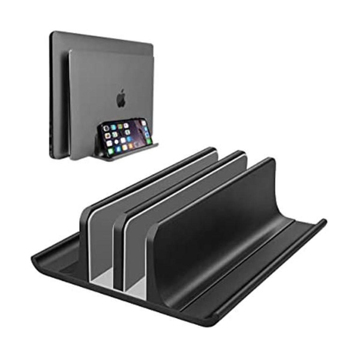 Soporte vertical doble ajustable para laptop
