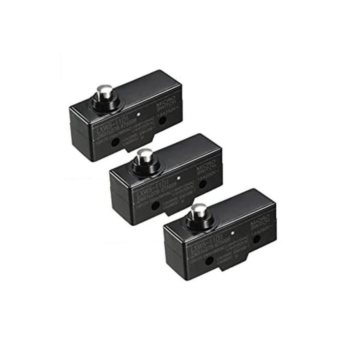uxcell LXW511D1 1NO 1NC Palanca de botón corto