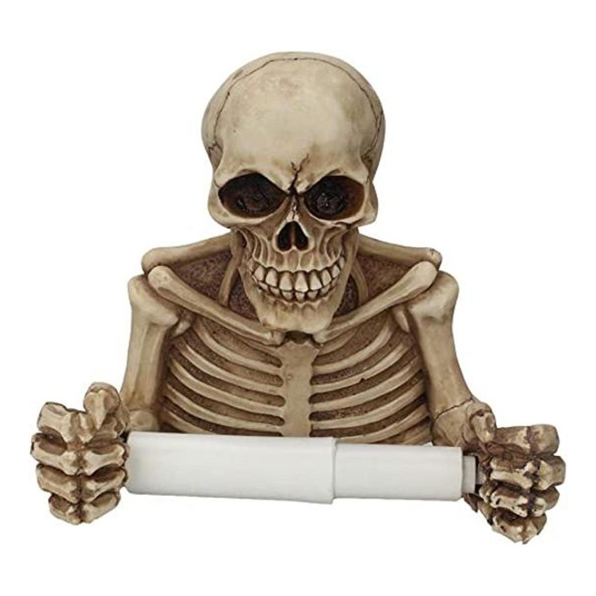 Portarrollos de papel higiénico de calavera