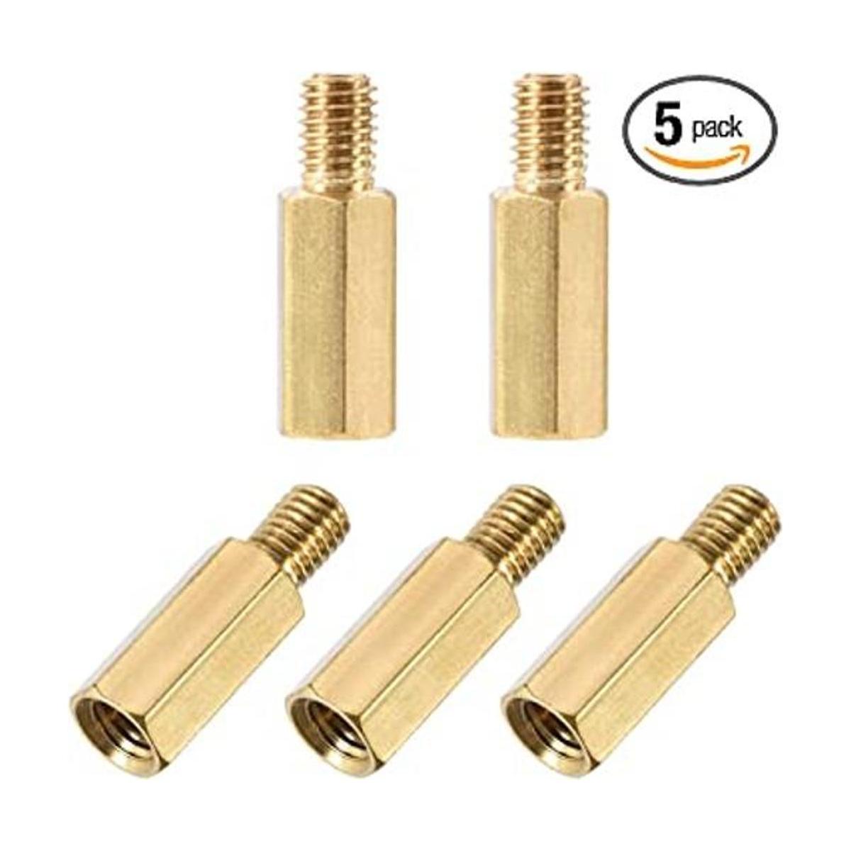 M5 x 0.591 in macho hembra hexagonal PVC