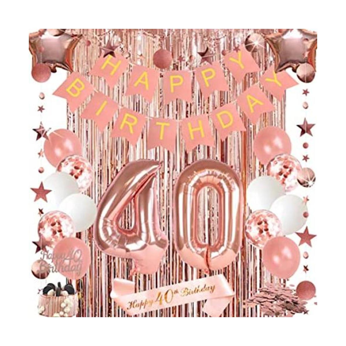 decoración de cumpleaños número 40 para mujer