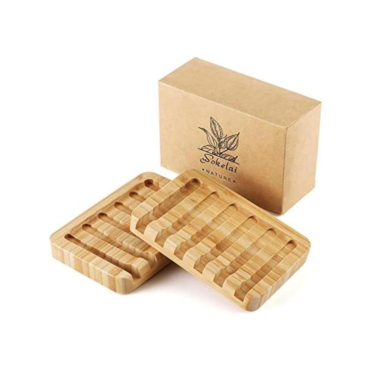bandejas de jabón de madera de bambú