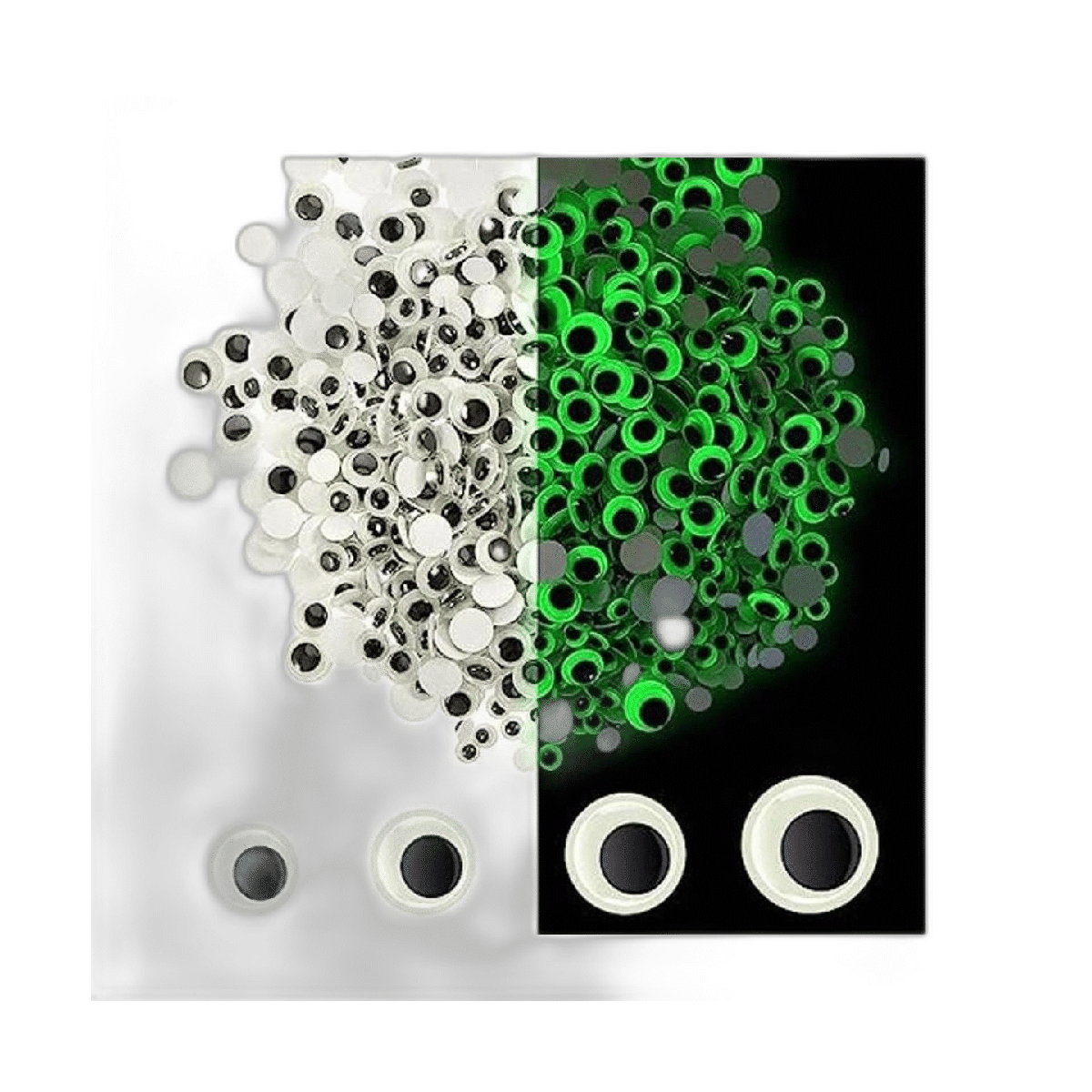 ojos autoadhesivos luminosos