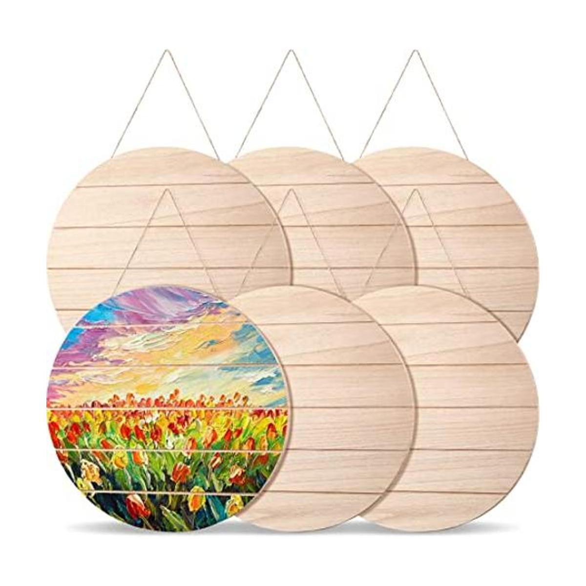 Círculos de madera para manualidades