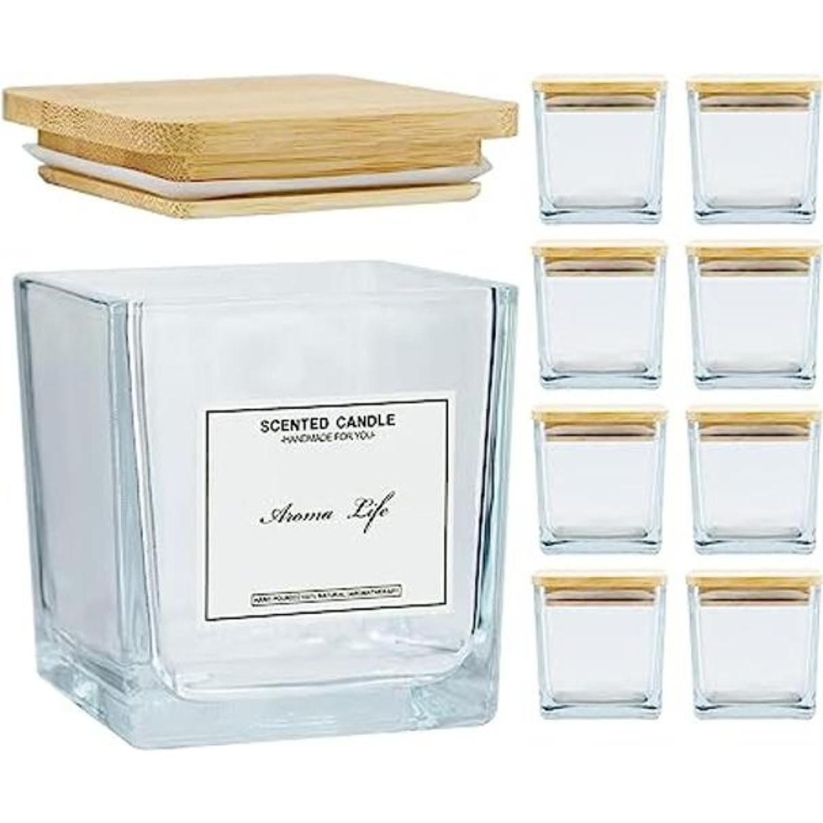 Tarros de cristal para hacer velas