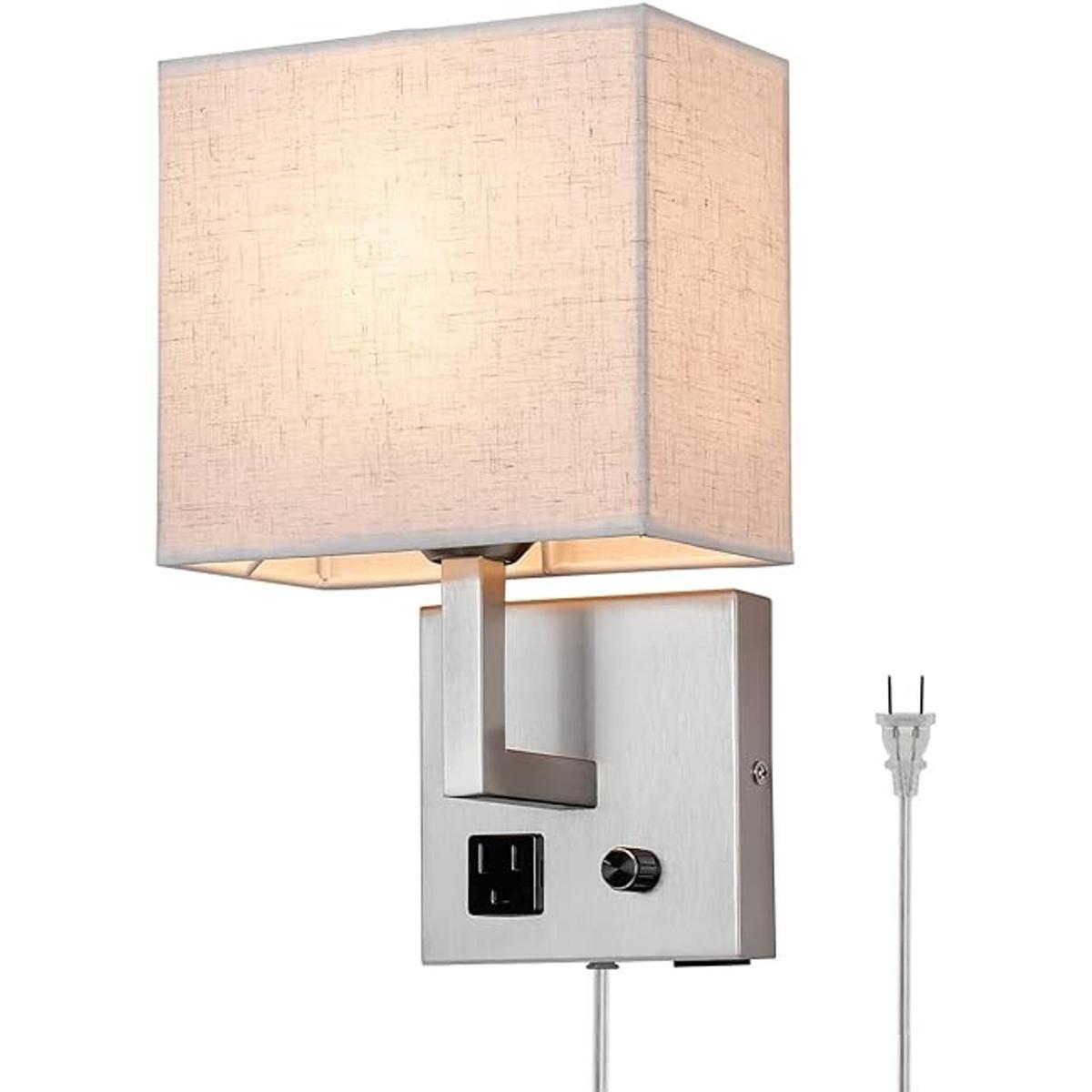 lámpara de pared con puerto USB