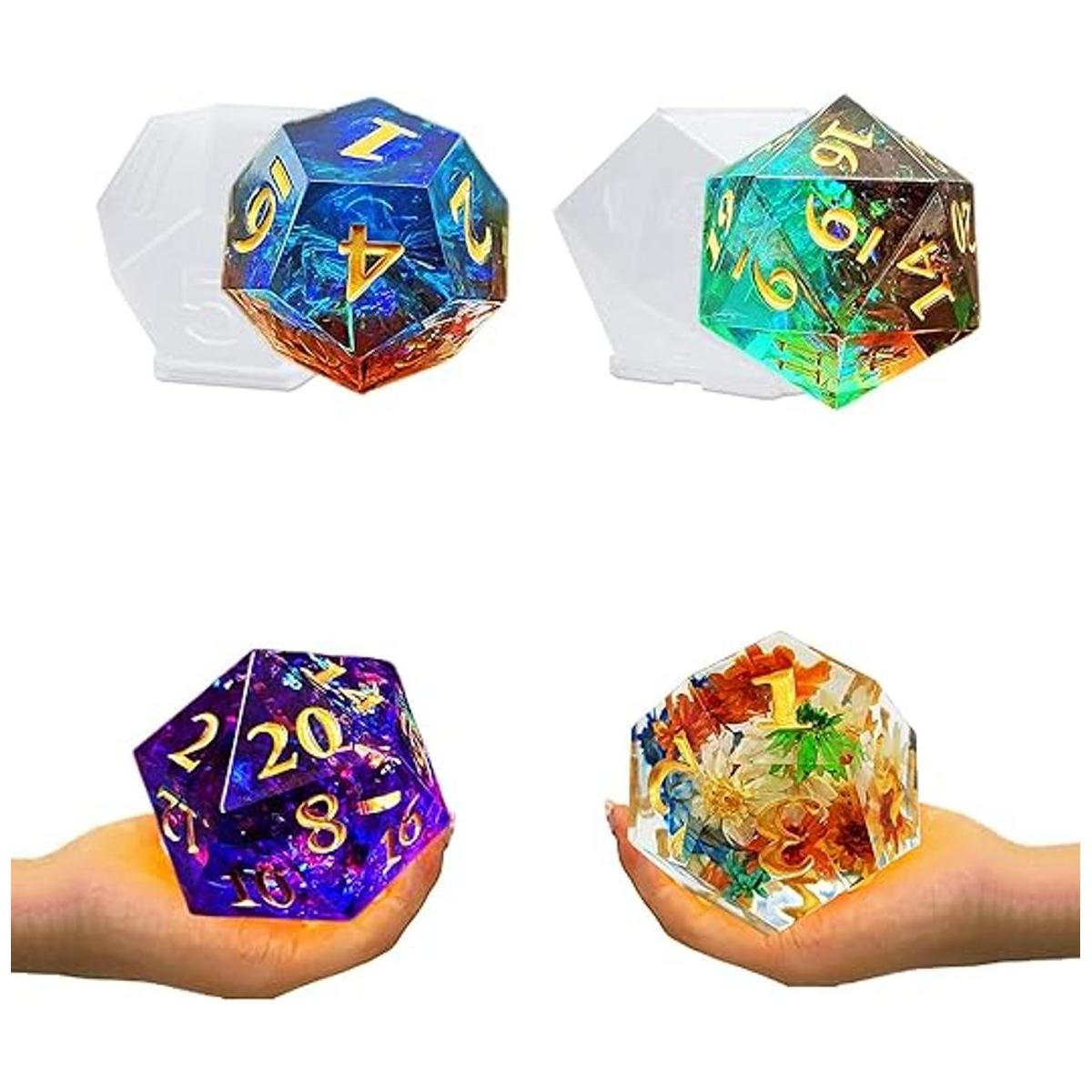 moldes de dados poliédricos de silicona