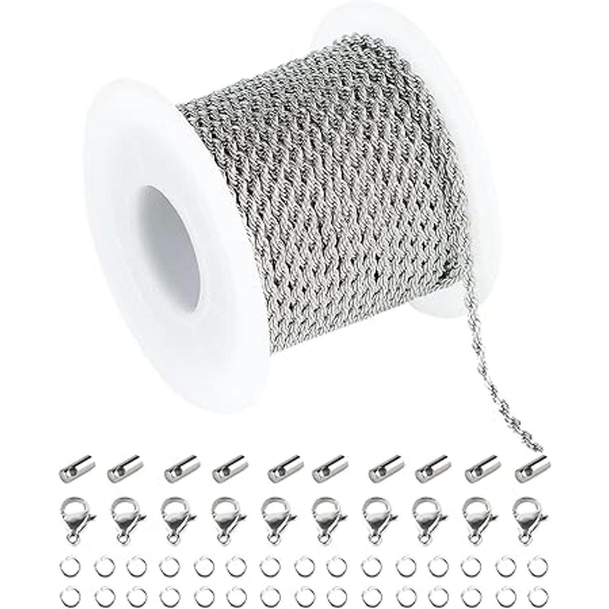 Cadena de plata para hacer joyas