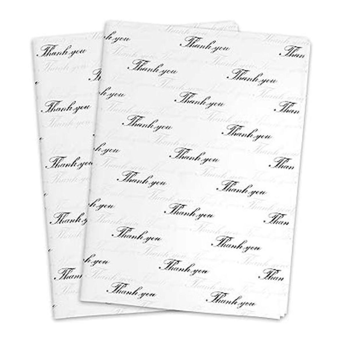 papel de seda de agradecimiento negro