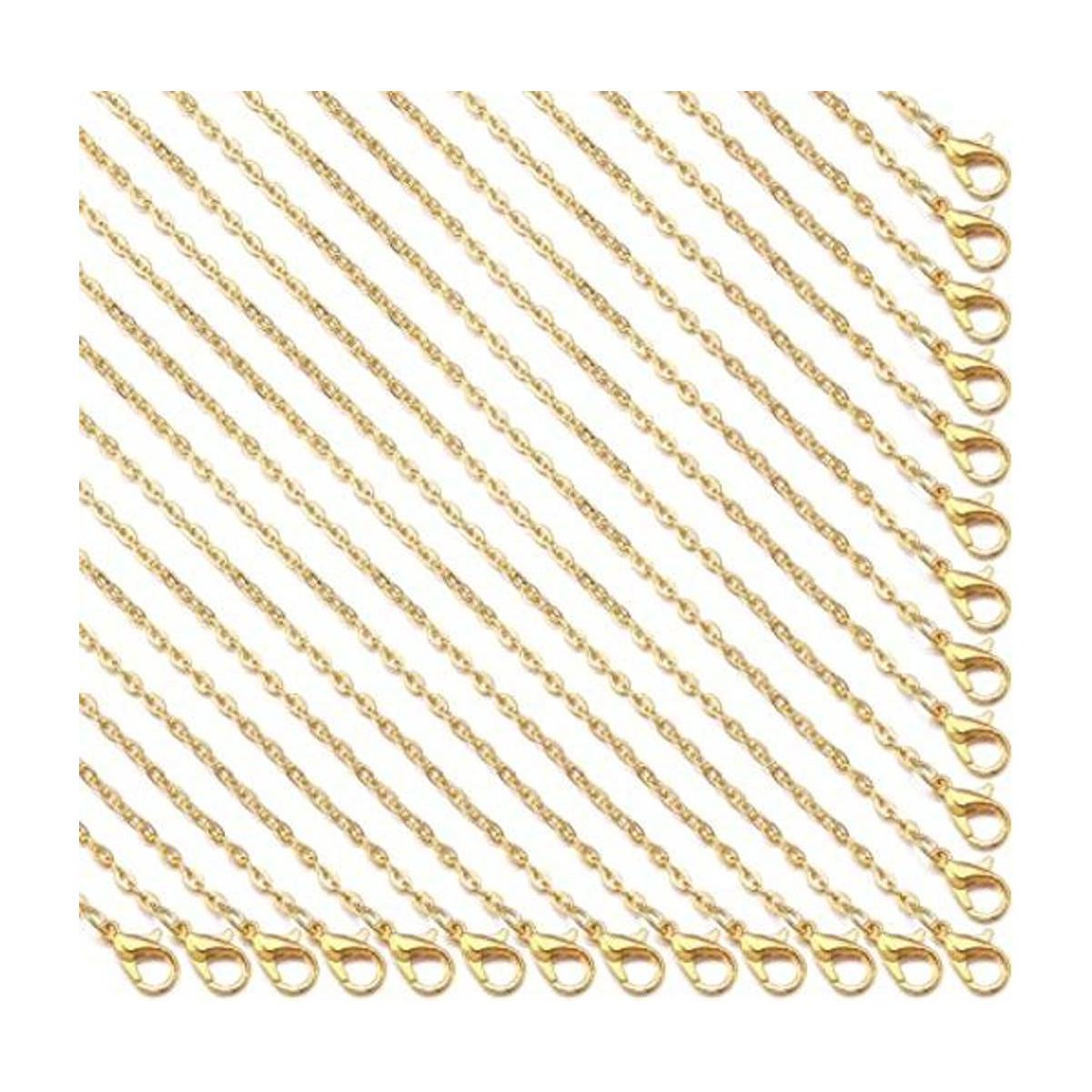 collares de cadena chapados en oro