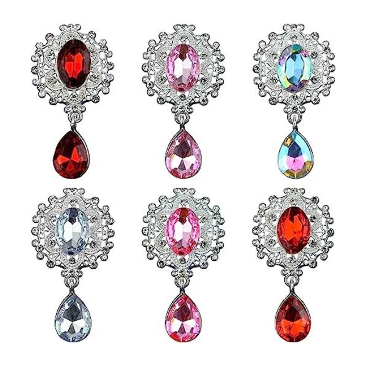 Adornos de botón de diamantes de imitación