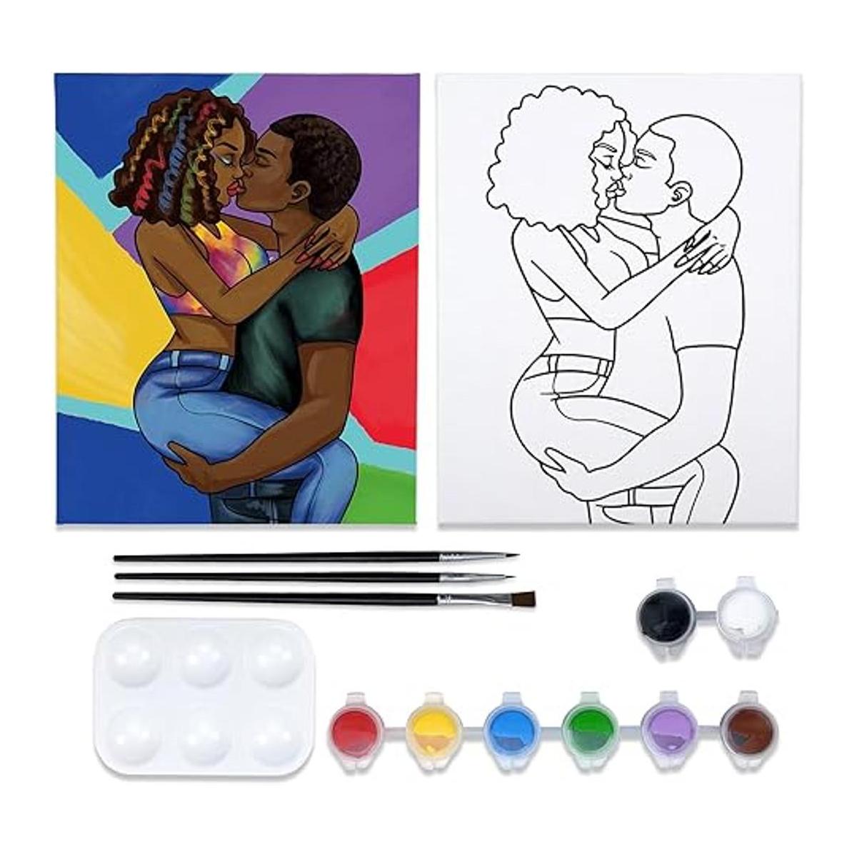 Kit de pintura en lienzo predibujado