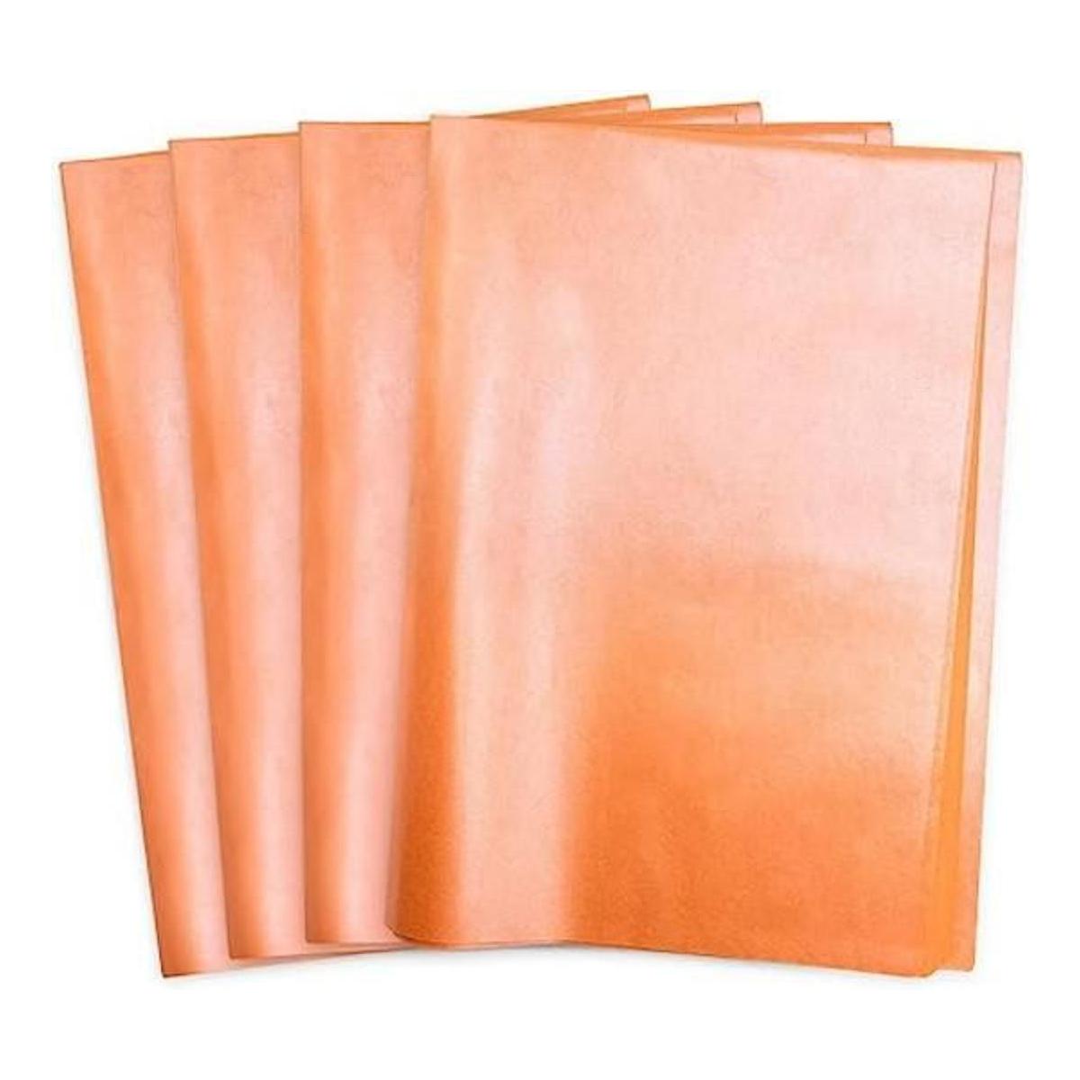 papel de seda naranja metálico