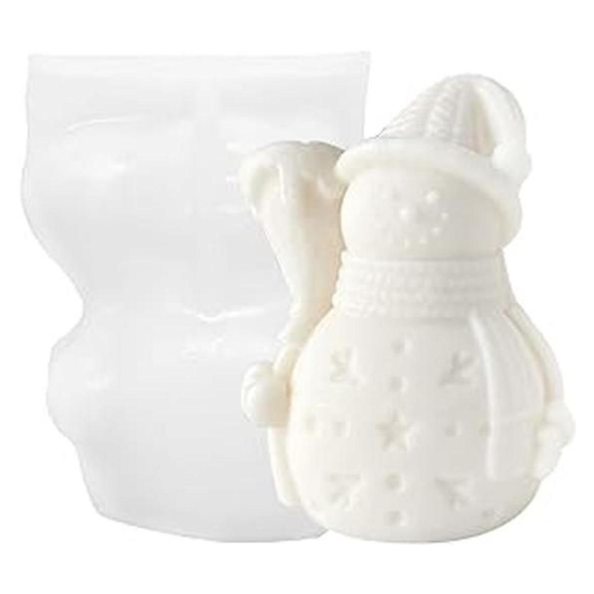 Vela de muñeco de nieve de Navidad