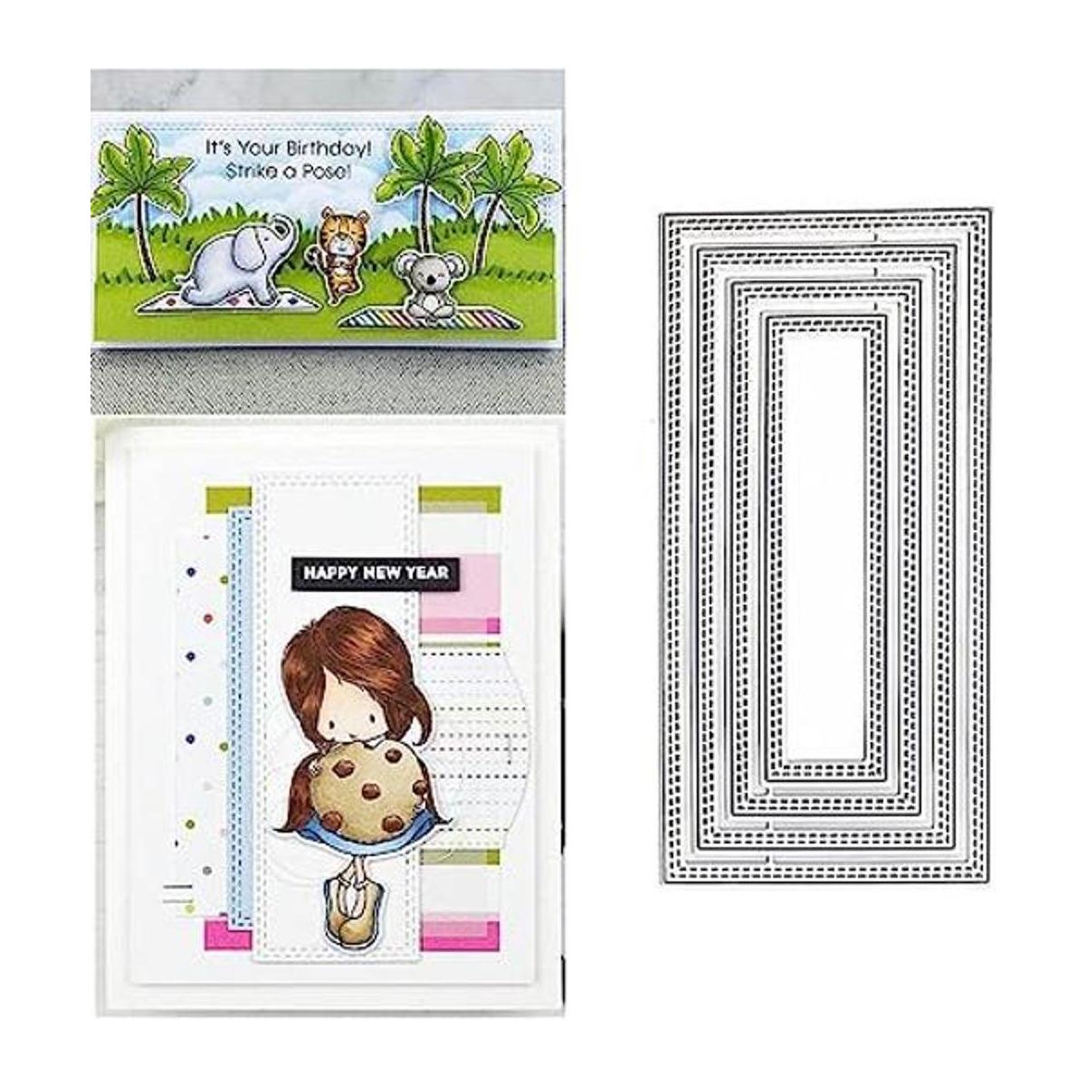 Juego de troqueles de corte rectangulares