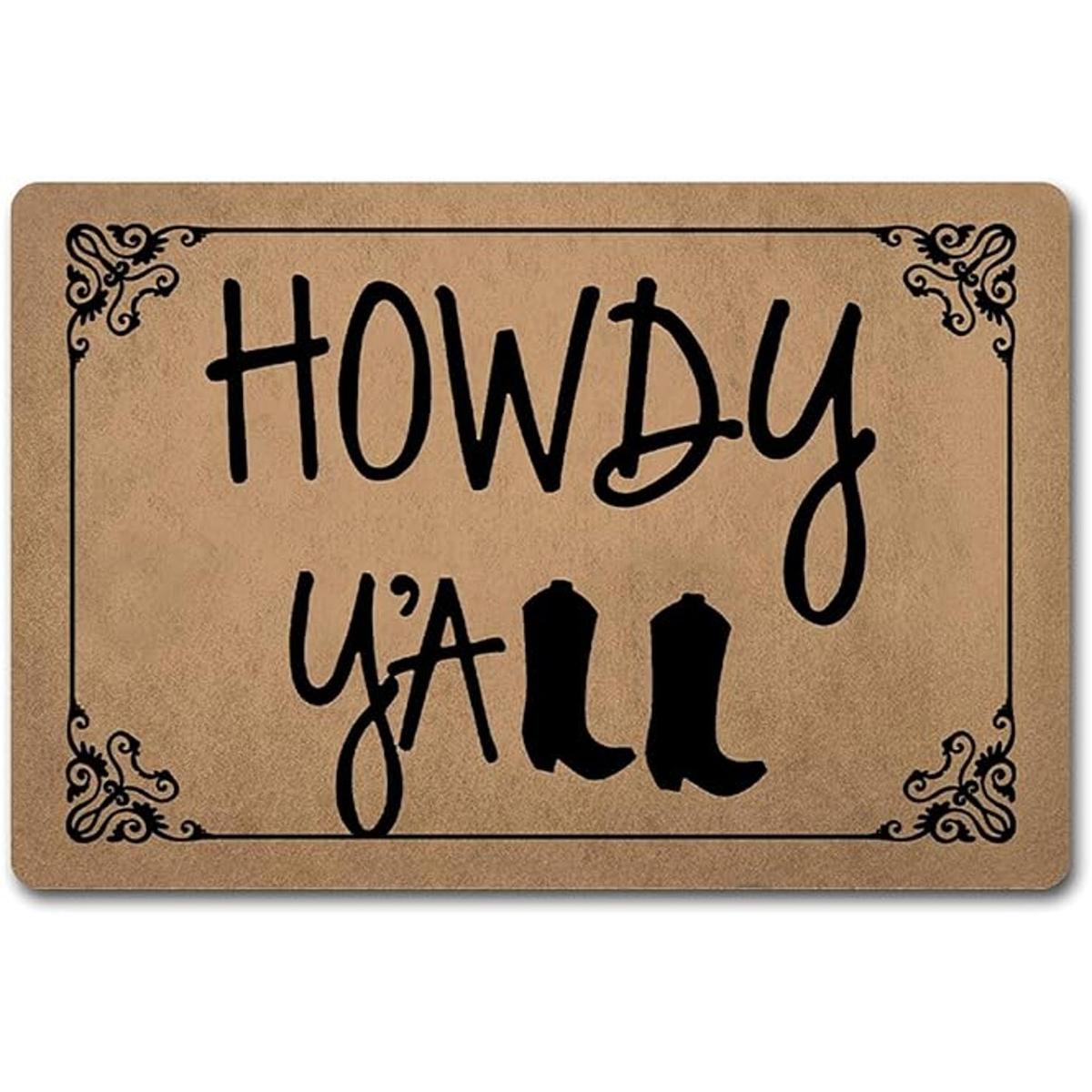 Alfombra de entrada Howdy Yall