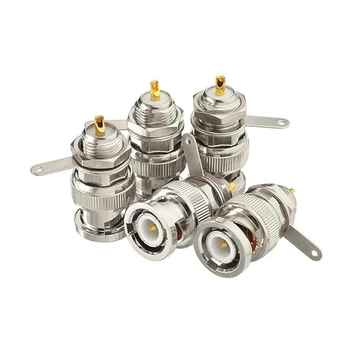 Conector BNC macho para montaje frontal