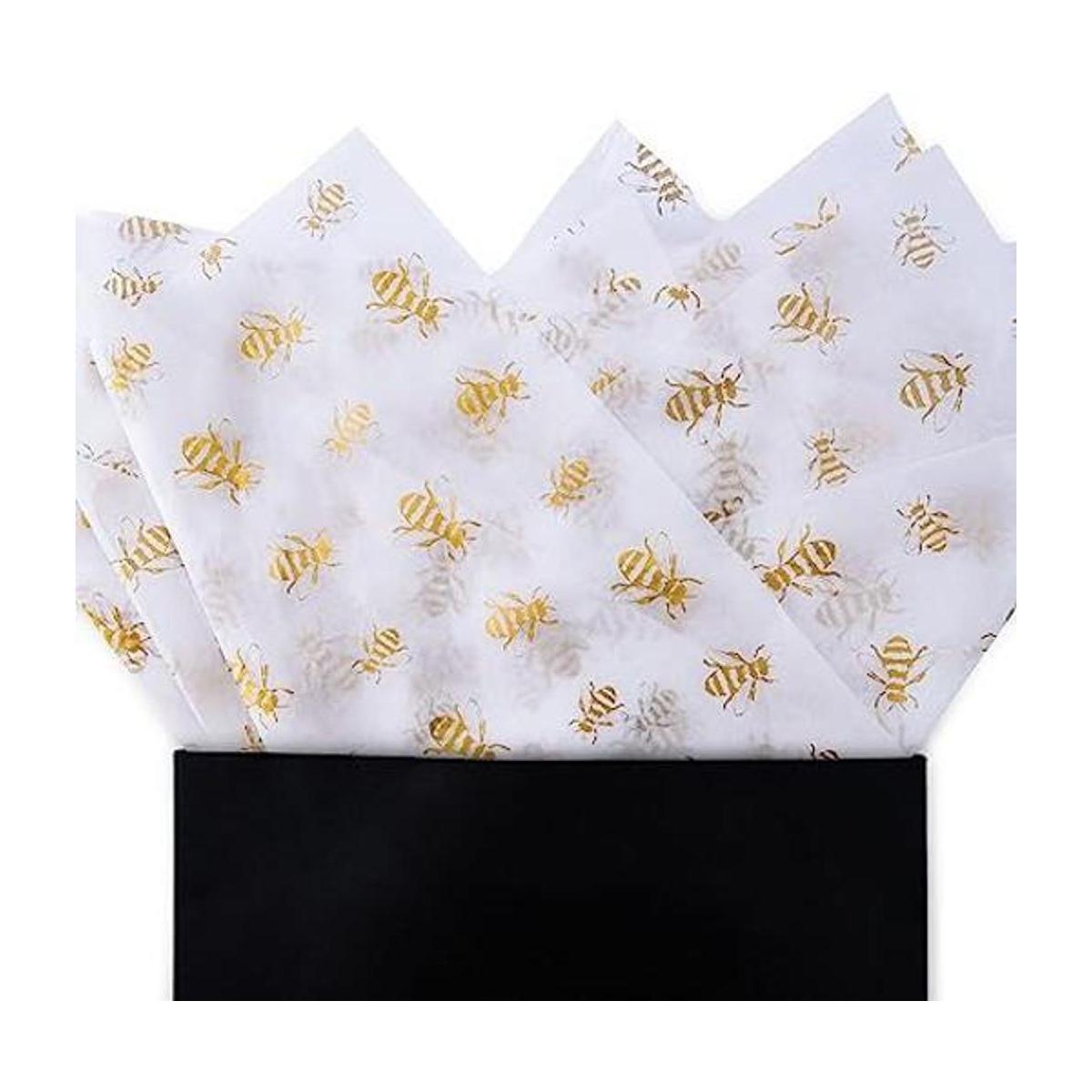 papel de seda de abeja dorada