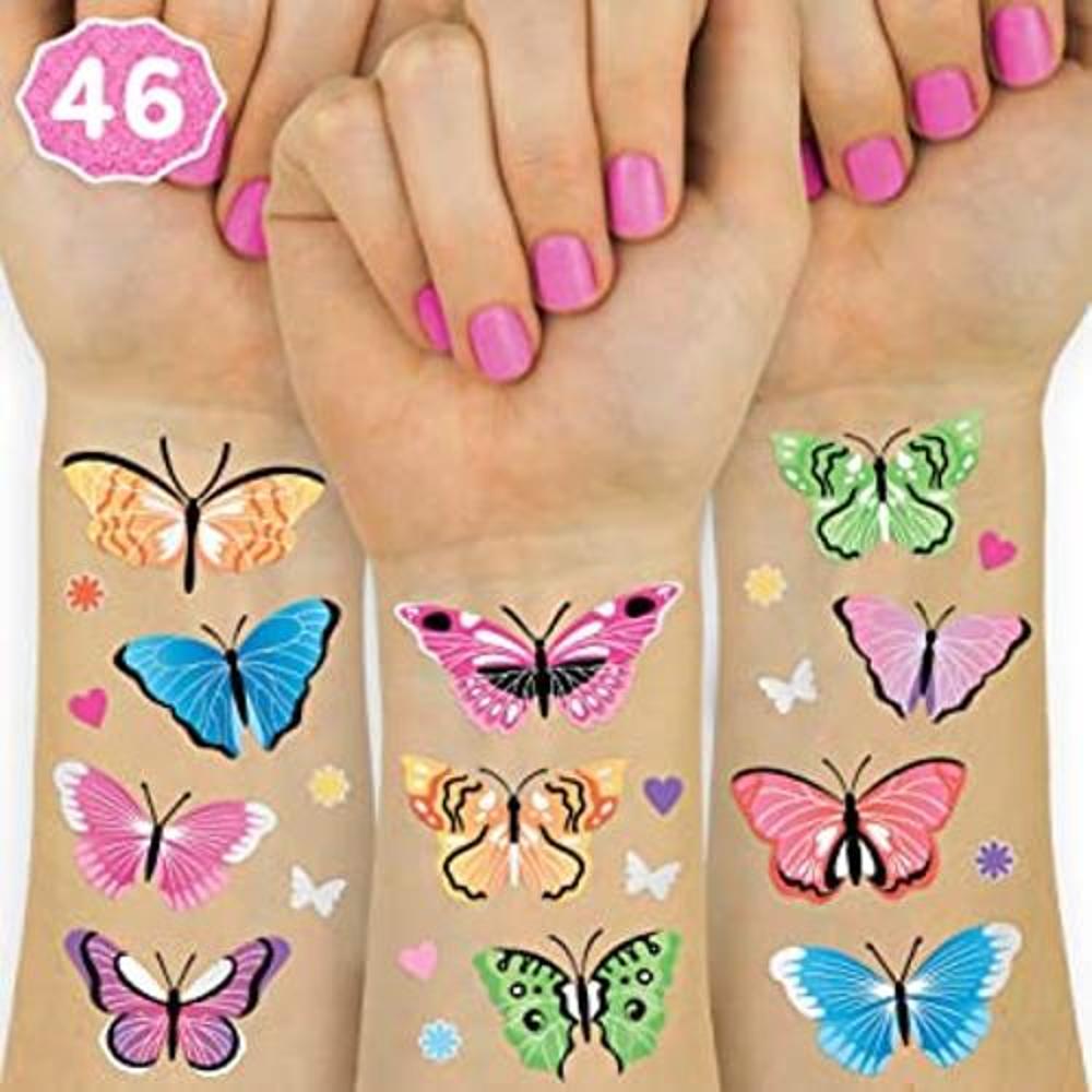 tatuajes temporales de mariposa