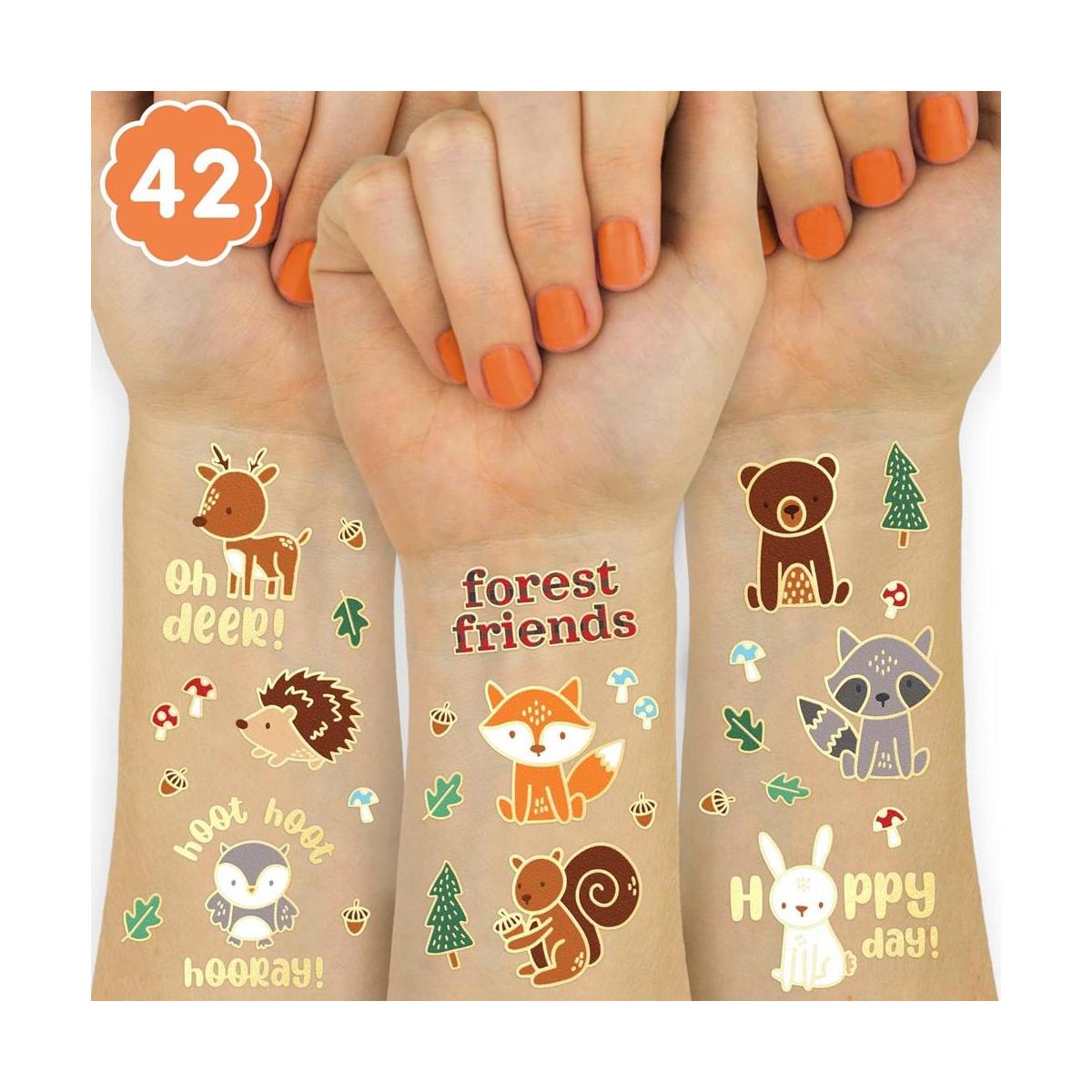Tatuajes temporales de animales del bosque