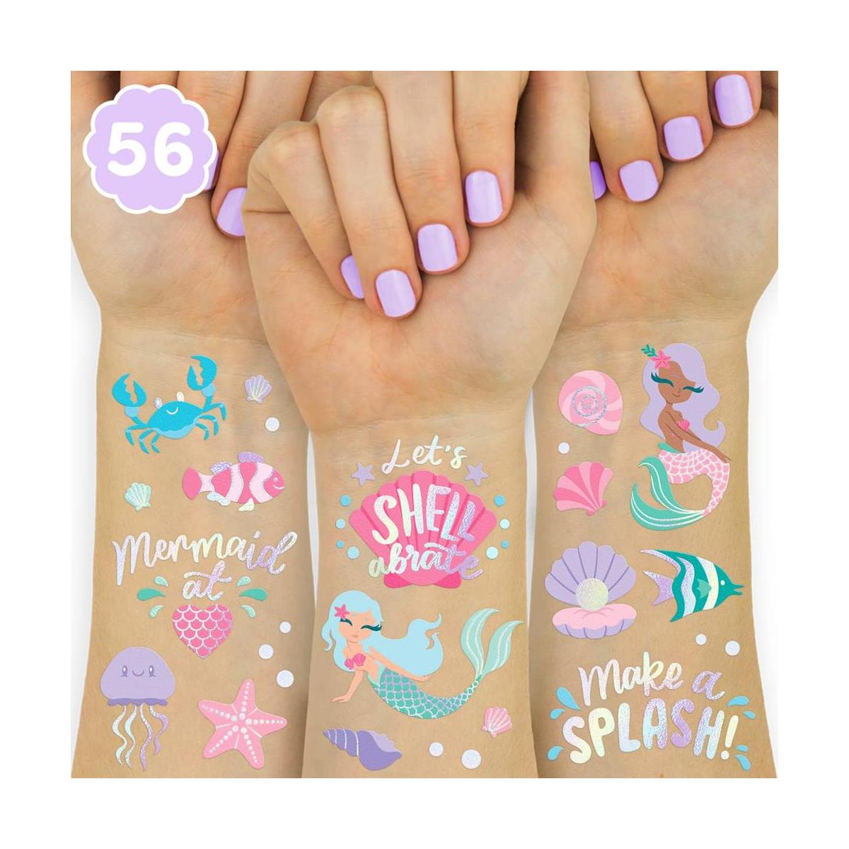 Tatuajes temporales de sirena bajo el mar