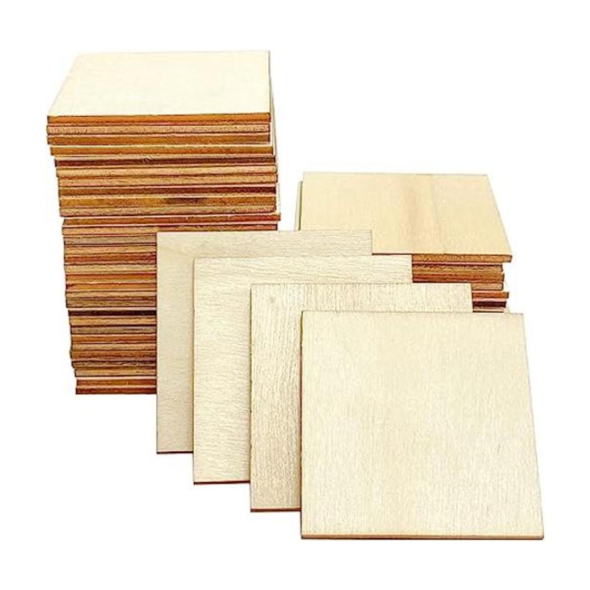 Paquete de recortes cuadrados de madera