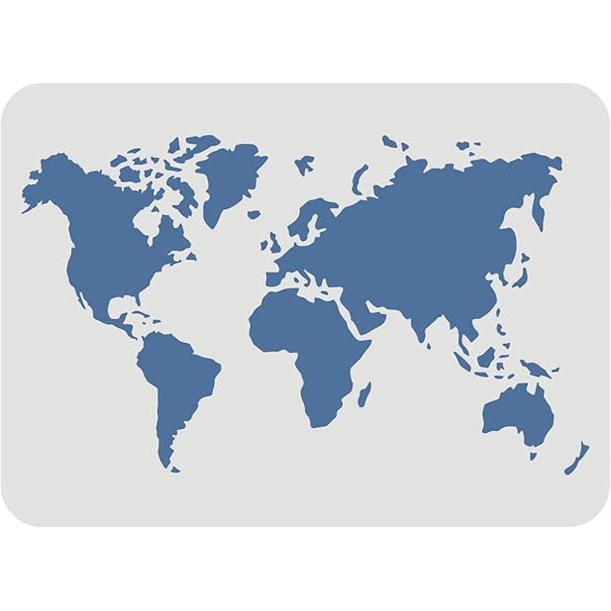 Plantilla de Mapa Mundial