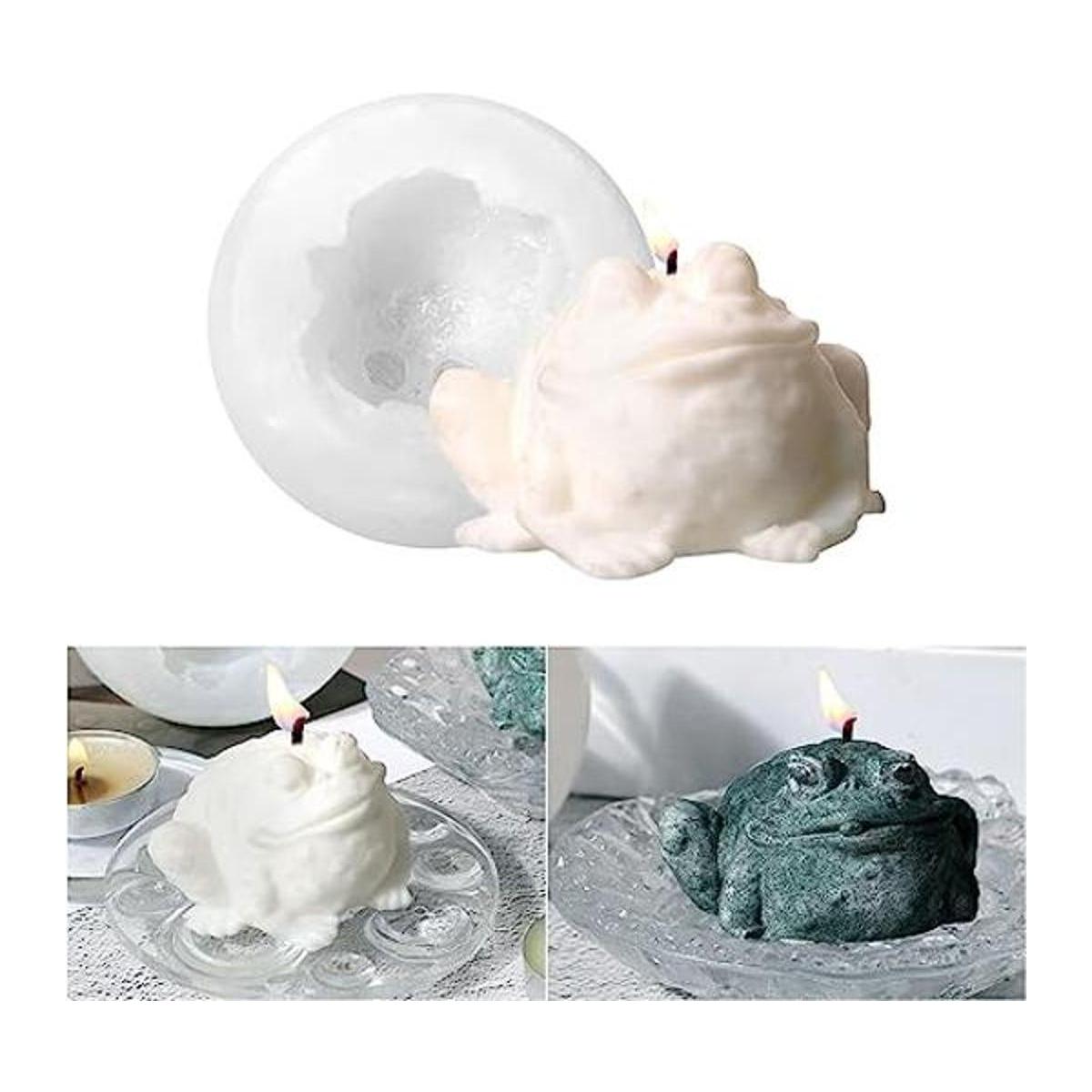 Moldes de silicona para velas de sapo 3D