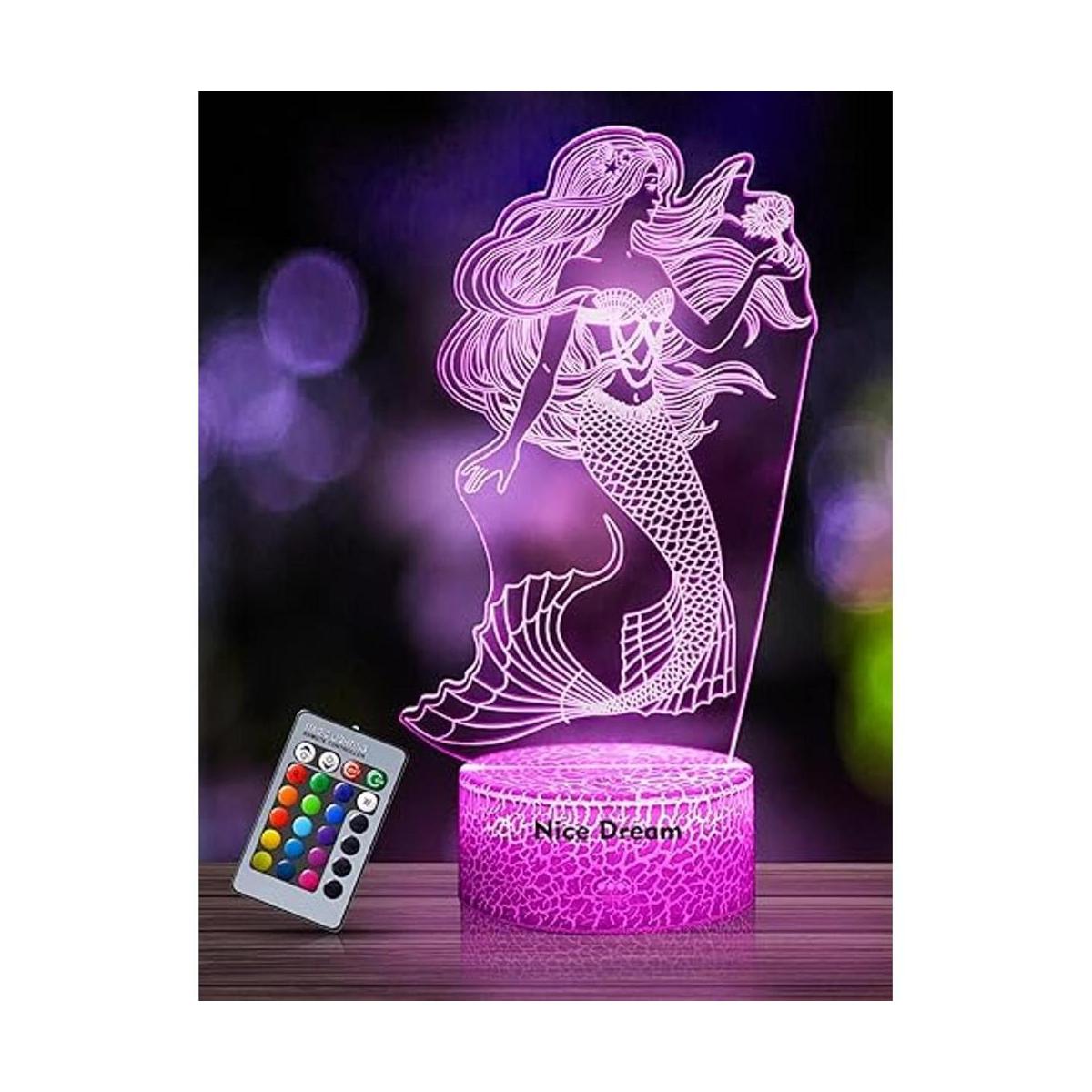 Luz nocturna de sirena para niños