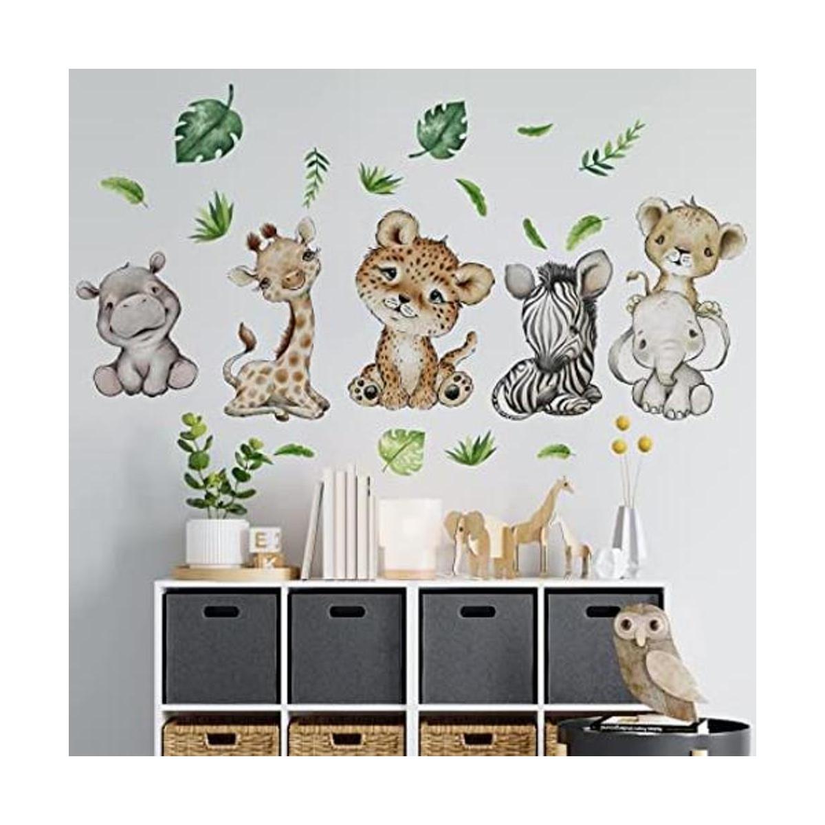 Calcomanías de pared de animales de safari