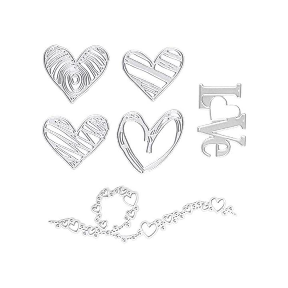 moldes de metal para corte de corazón