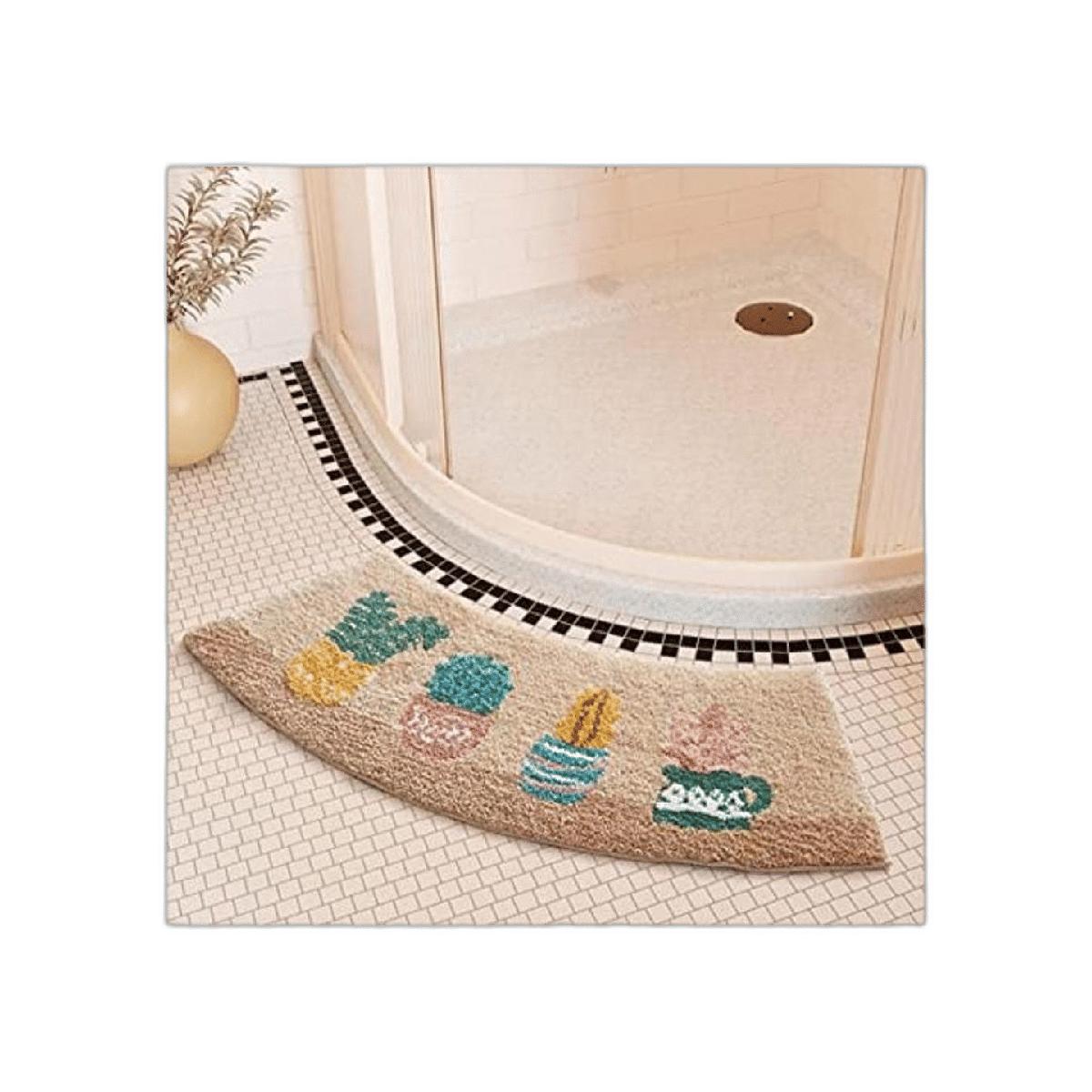 alfombra de baño curvada