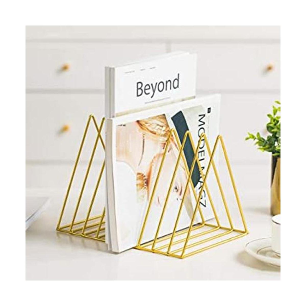 Soporte para revistas dorado