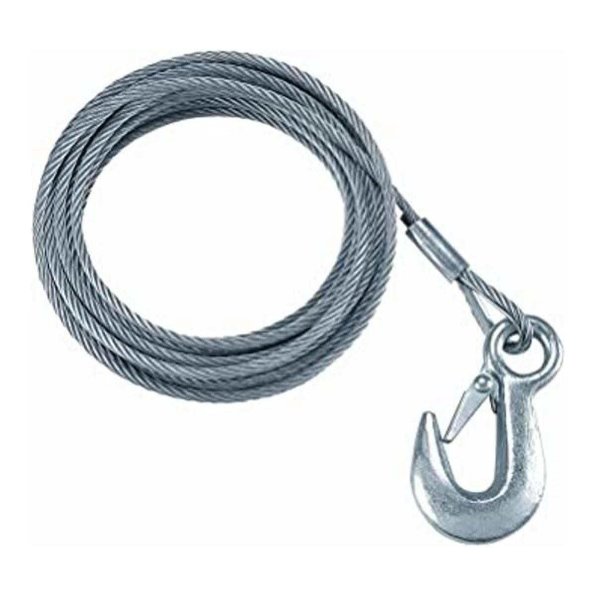 Cable y gancho de cabrestante galvanizado