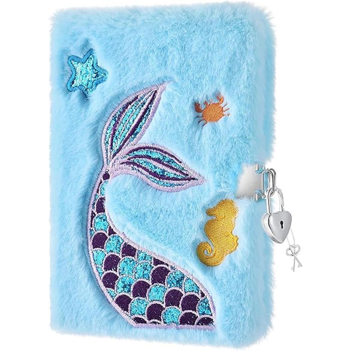 Cuaderno de sirena de felpa