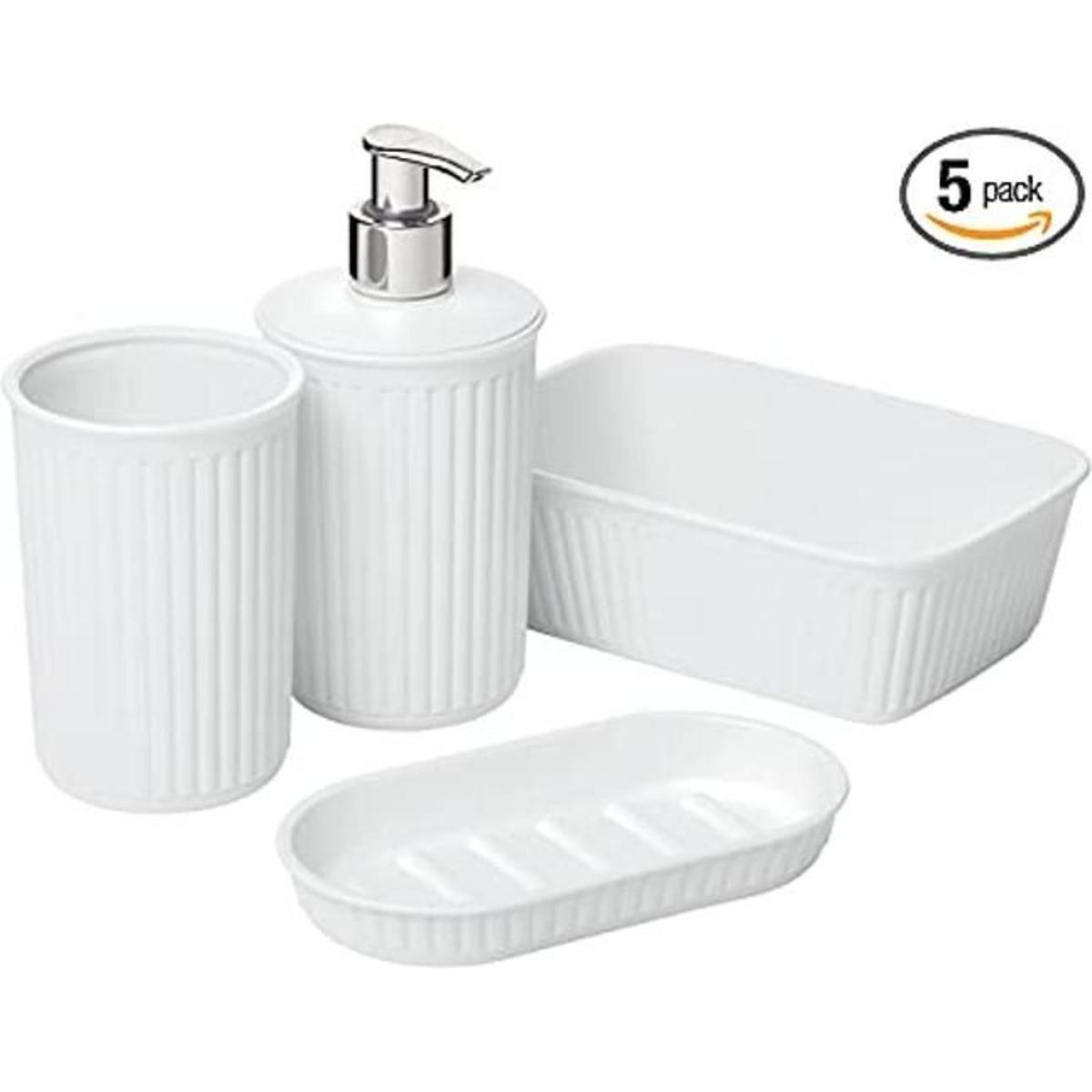 Juego de accesorios de baño de plástico