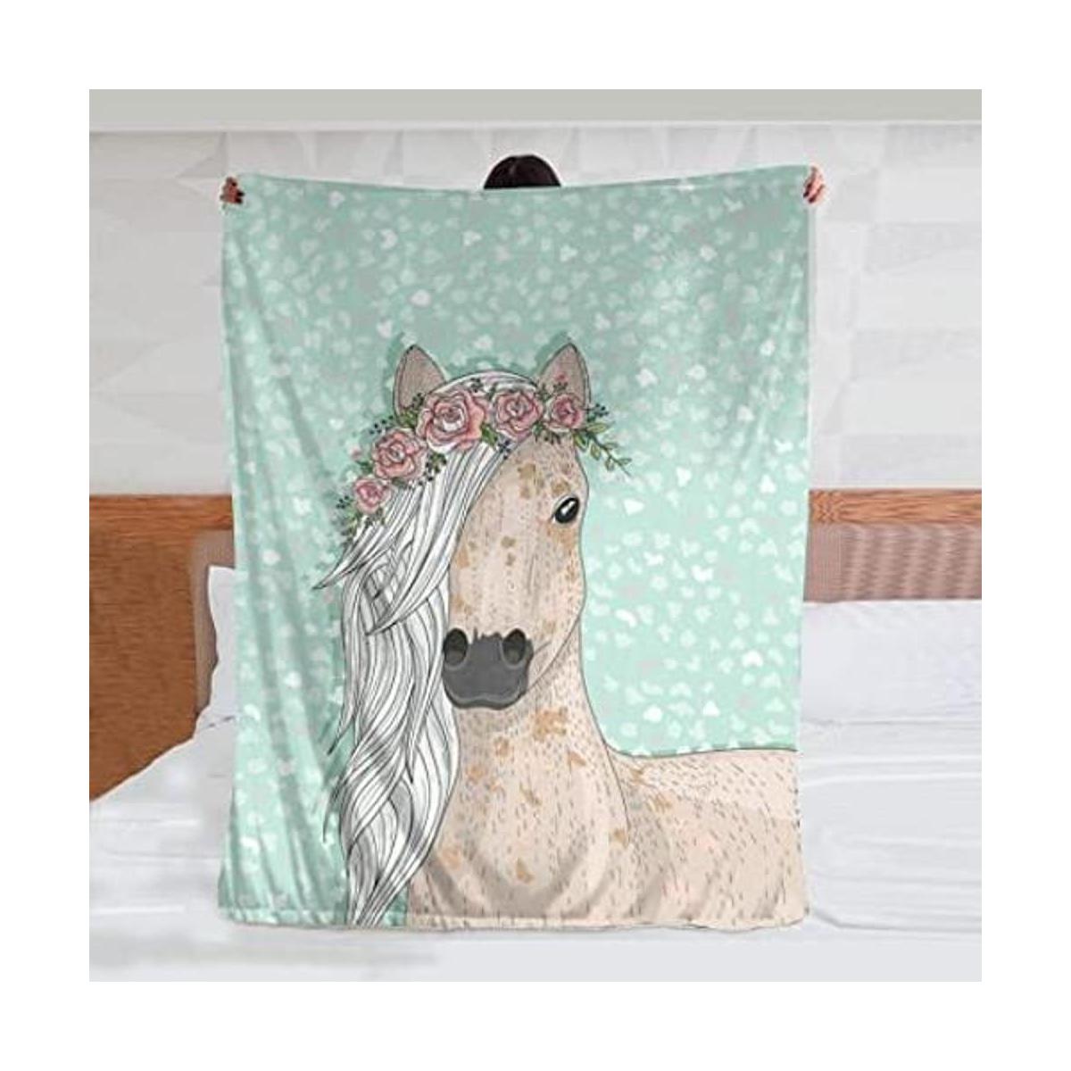 manta con diseño de caballo