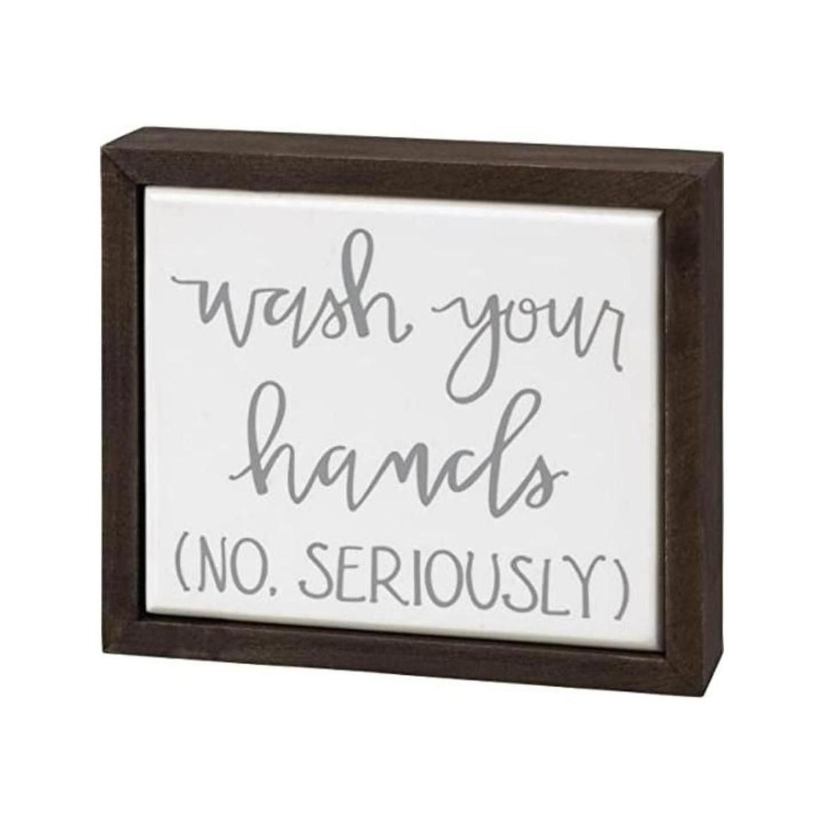 Primitives by Kathy Wash Your Hands No, Seriously Caja de letrero Mini