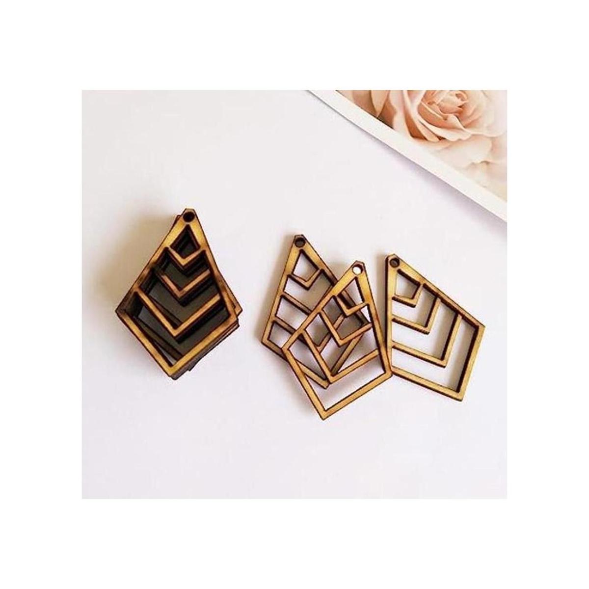 Pendientes de madera de bricolaje