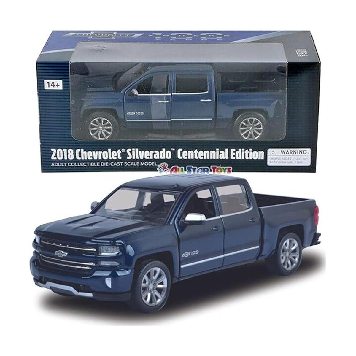 Motormax 79353BL Chevrolet Silverado 100 Years Anniversary Edition
